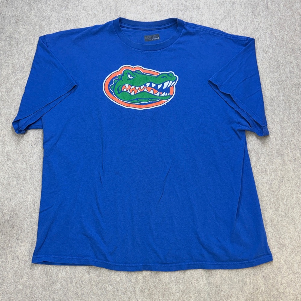 Florida Gators T-Shirt Mens 2XL Blue NCAA Gorpcore Sporty Distressed Collegiate